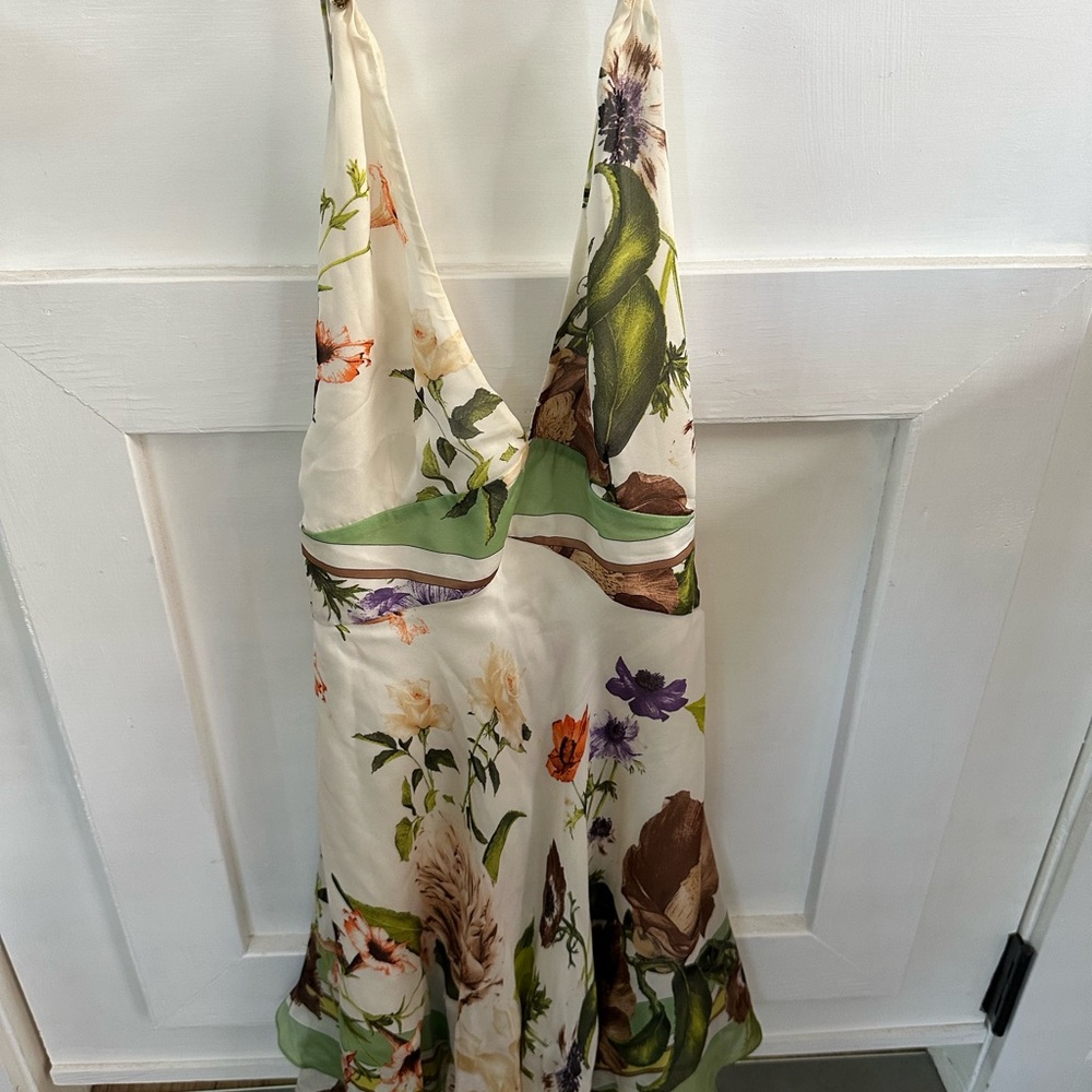 Roberto Cavalli Floral Halter Dress